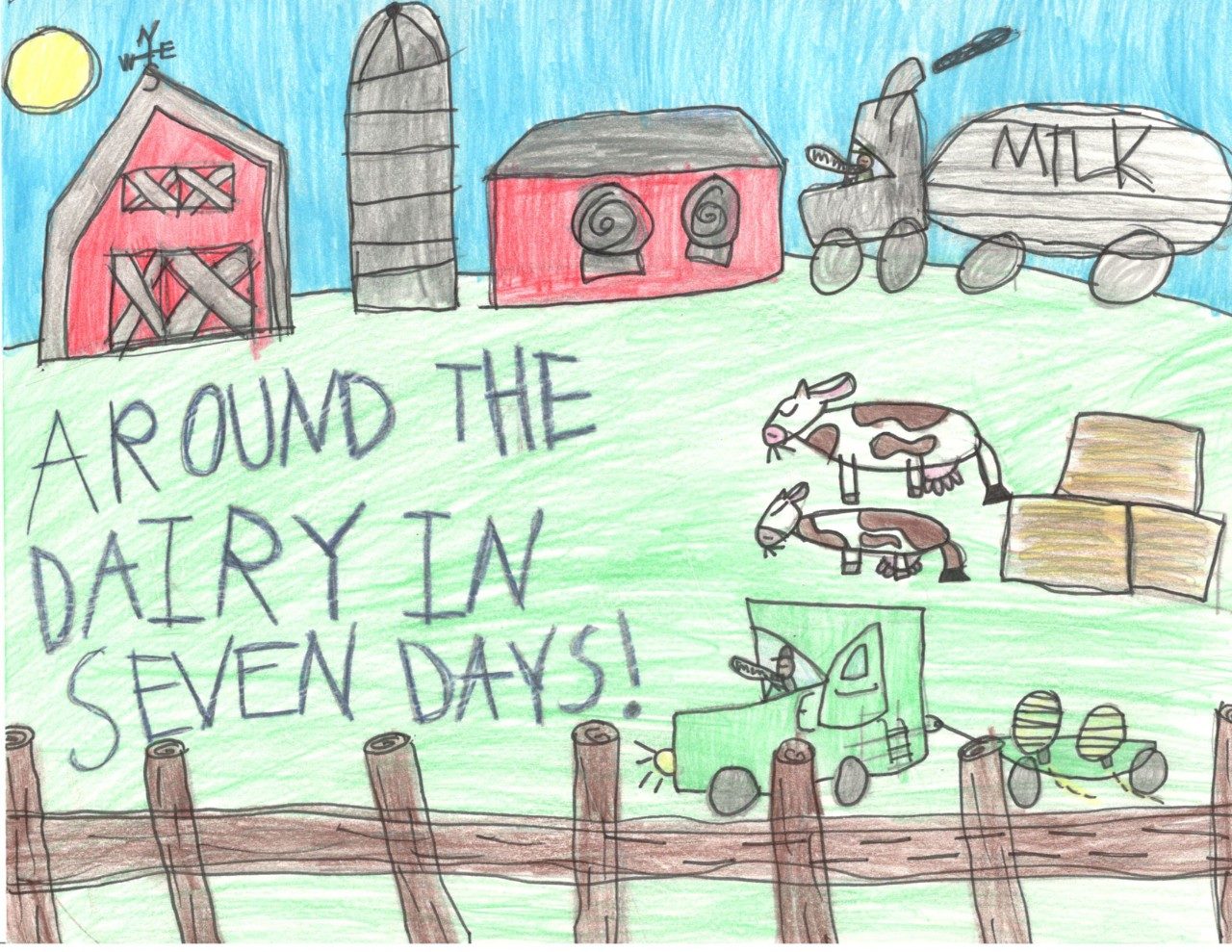 2023 June Dairy Month Poster Contest. Around the Dairy in 7 Days. Ada Robinson, Rockingham County, Junior Division. Third Place.